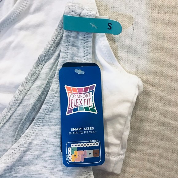 NWT Hanes X-Temp Bra  white and Gray Size Small - Picture 2 of 3